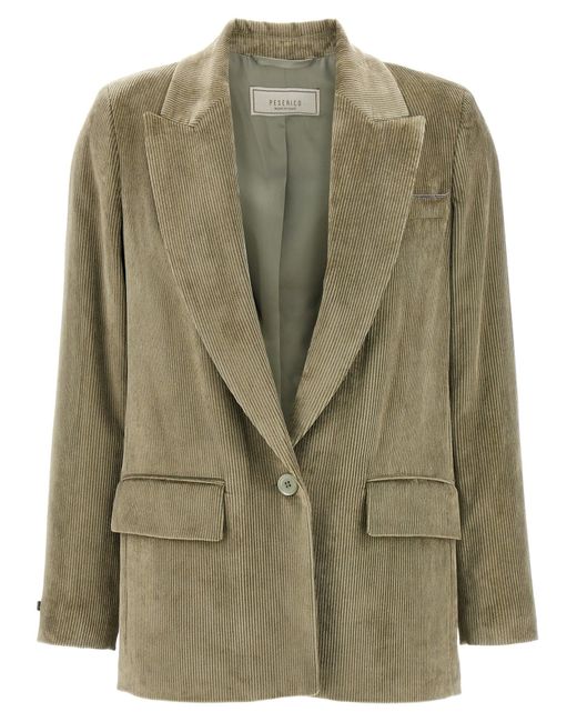 Blazer de terciopelo acanalado de Peserico de color Green