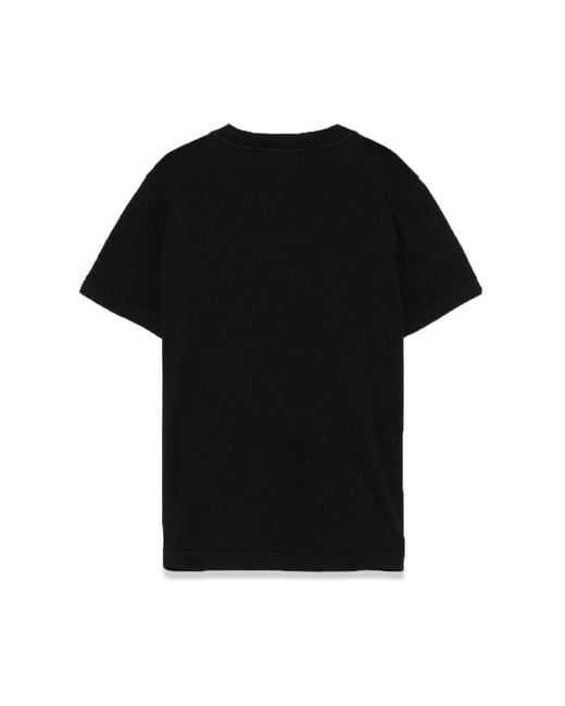 Stone Island Black T Shirt Con Logo