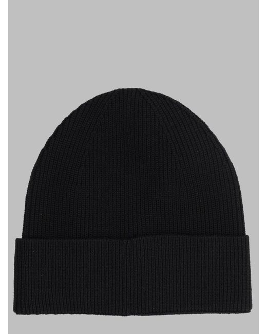Balmain Black Beanie With Logo Patch