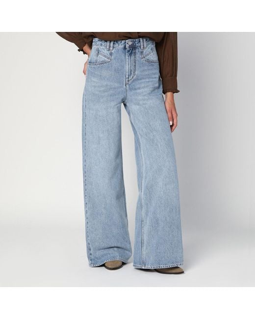 Isabel Marant Blue Wide Ice Jeans