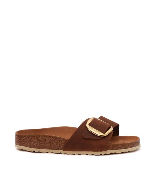 Birkenstock Brown Madrid Big Buckle Cognac, Oiled Leather, S