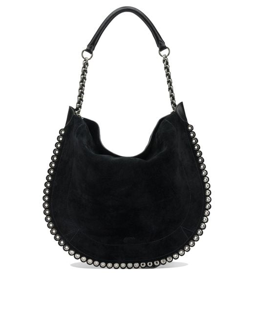 Isabel Marant Black "Oskan Hobo Soft" Shoulder Bag