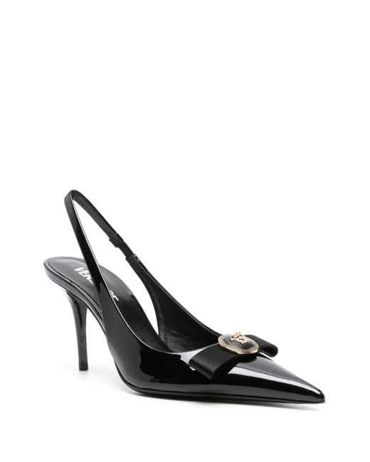 Versace Black Gianni Ribbon Slingback 85Mm for men