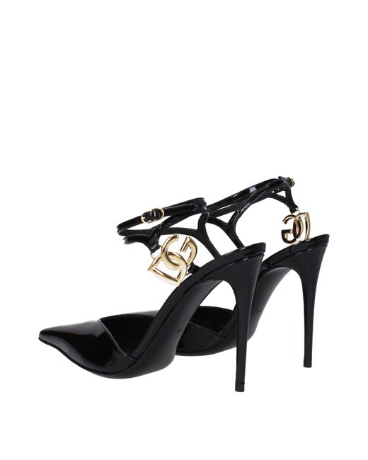 Dolce & Gabbana Black Sandalen Frauen schwarz malen