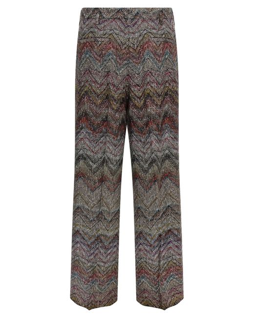 Missoni Gray Zigzag Sequin Pants