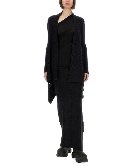 Rick Owens Black Knitted Cardigan