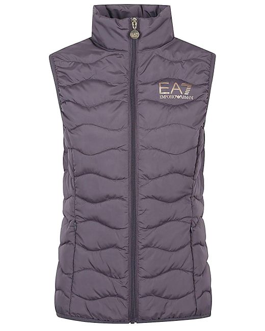EA7 Purple Logo Down Weste