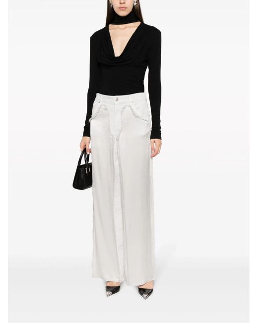 Blumarine White Panta Raso Ins.denim