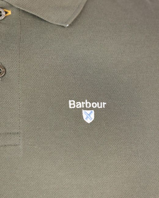 Barbour Green Polo Piquet Verde