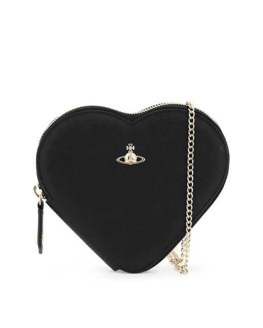 Vivienne Westwood Black Heartform Crossbody Bag
