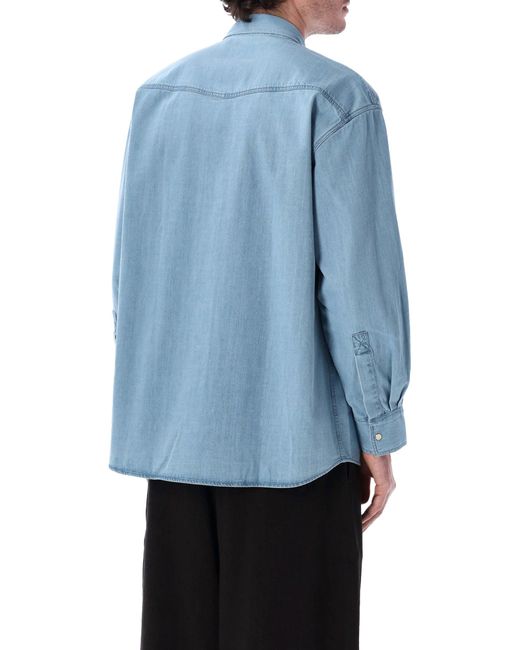 Studio Nicholson Blue Trendy Mini T-Shirt for men