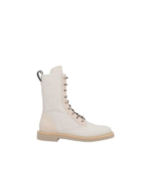 Brunello Cucinelli Natural Ankle Boots