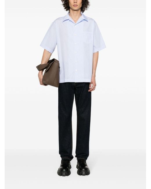 Camisa a rayas Prada de hombre de color White