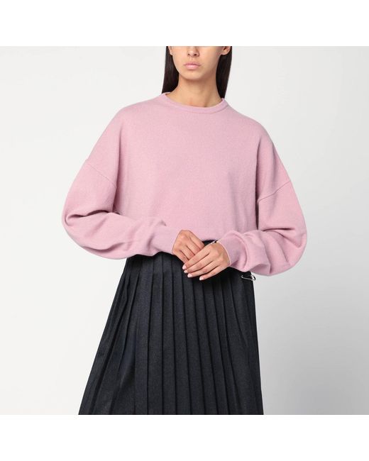 Extreme Cashmere Pink Cashmere Crew Neck Sweater