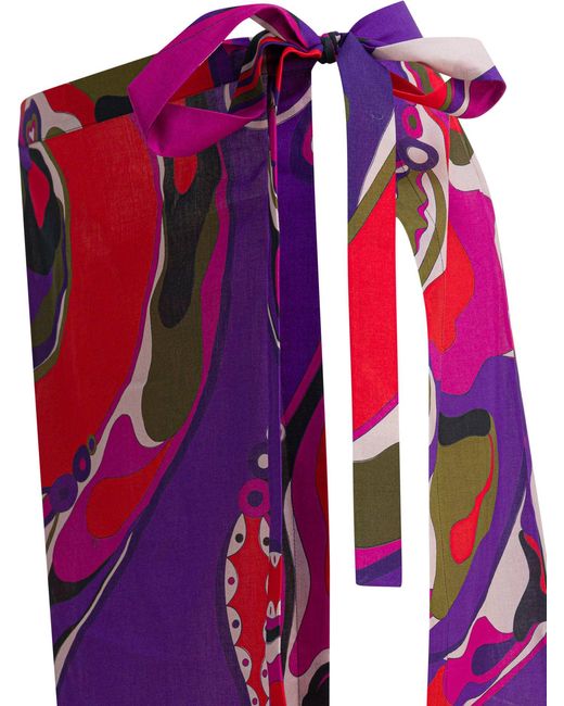 Paréo "Orchidée" Emilio Pucci en coloris Purple