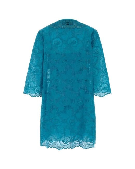 Valentino Garavani Blue Broderie Anglaise Dress