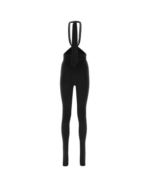 The Attico Black Stretch Polyester Ruby Pant