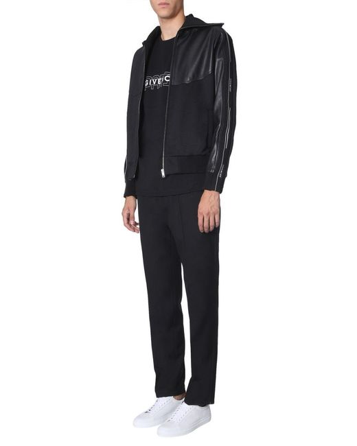 Givenchy Black Logo Front Zip Jacket For