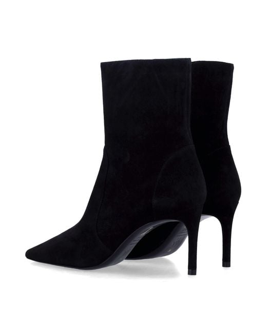 Stuart Weitzman Black Power Zip 75 Ankle Boots