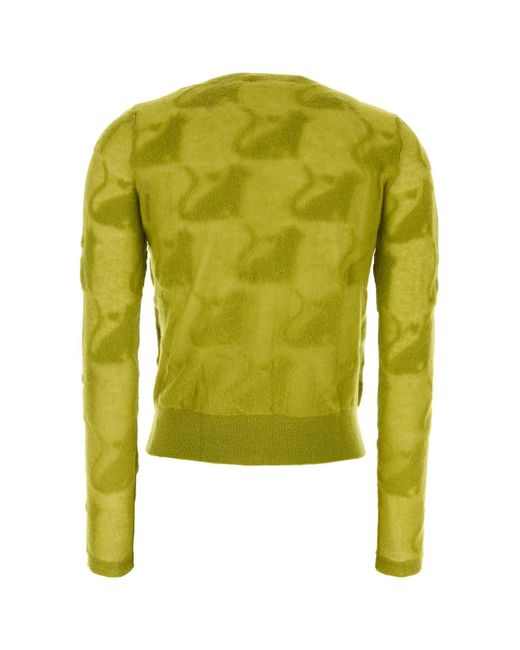 MM STUDIO Green Pistachio Nylon Blend Alvaro Cardigan