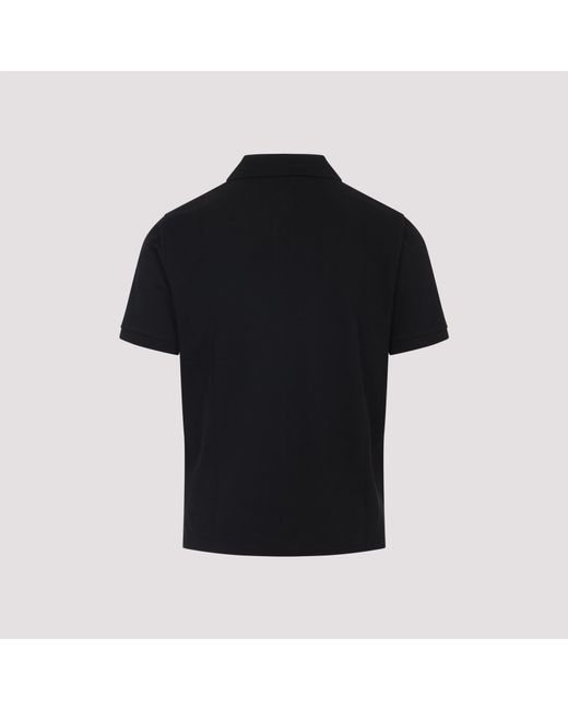 Saint Laurent Black Cotton Polo