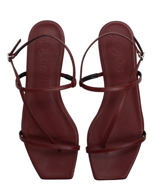 Aeyde Brown Ankle Strap Sandals