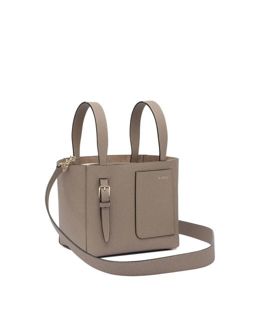 Valextra White "Soft Micro" Bucket Bag