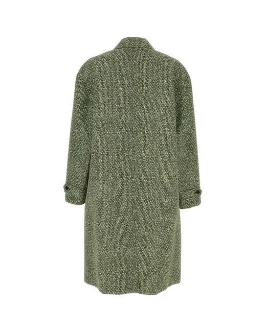 Gucci Green Printed Poplin Coat for men