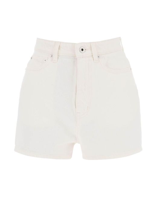KENZO White Japanische Denim -Shorts