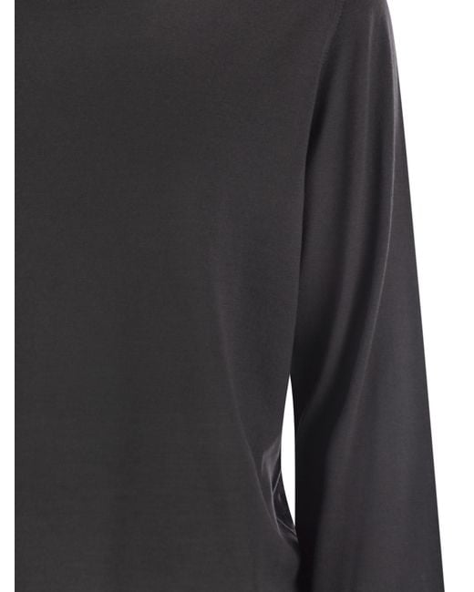Fedeli Gray Superfine Wool Turtleneck Derby for men