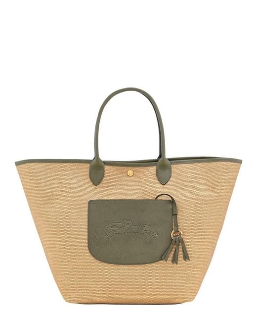 Longchamp Natural Le Pliage Collection L Basket Bag