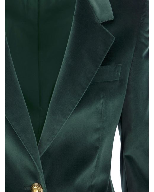 Paris Blazer en velours à poitrine simple Tagliatore en coloris Green