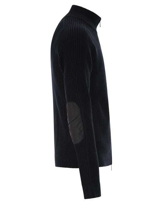 Premiata Blue Wool Cardigan With Zip for men