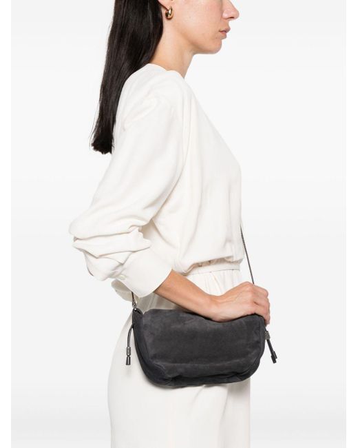 Brunello Cucinelli Black Bucket Mellow Mini Crossbody Bag