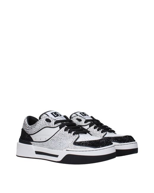 Dolce & Gabbana White Leather Sneakers