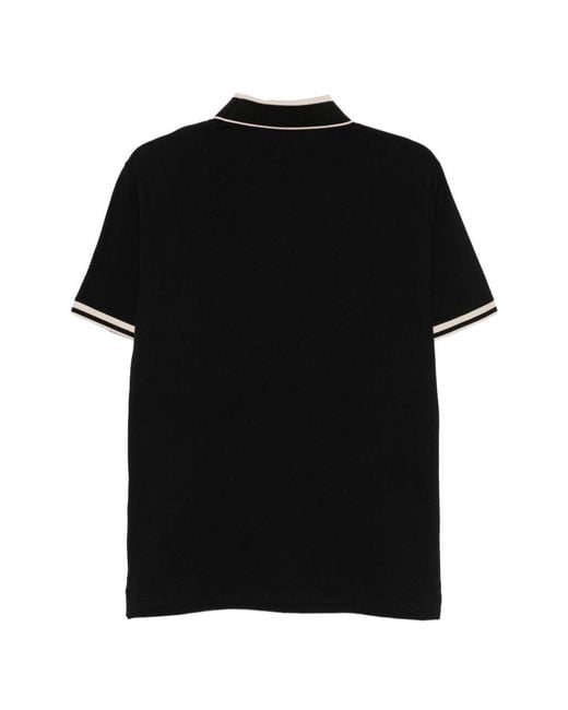 Emporio Armani Black Logo Cotton Polo Shirt