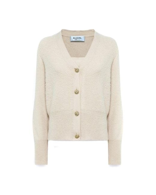 Blugirl Blumarine White Wool-Blend Sweater