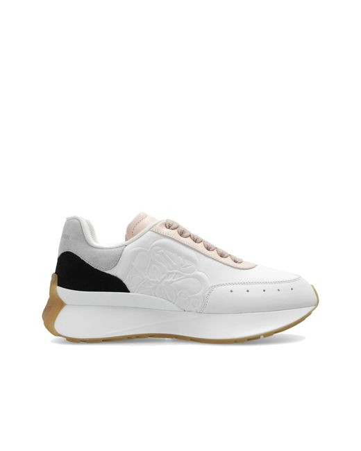 Alexander McQueen Sprint Runner Sneakers in het White