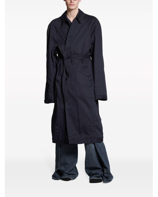 Balenciaga Langer Deconstructed Mantel in Blue für Herren