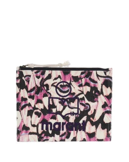Isabel Marant White Netia Pink Baumwolle Pochette