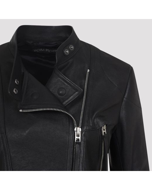 Tom Ford Leren Jas in het Black
