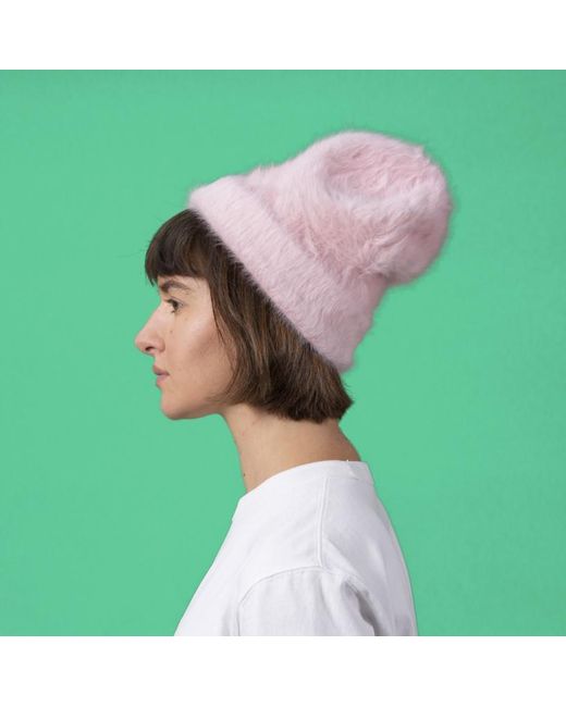 LA ROSE Angora Muts Wit in het White