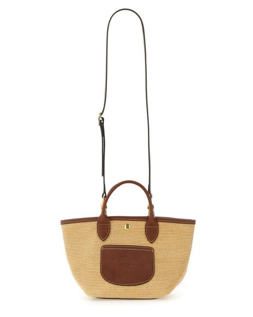 Longchamp Brown Le Pliage Collection Xs Basket Bag