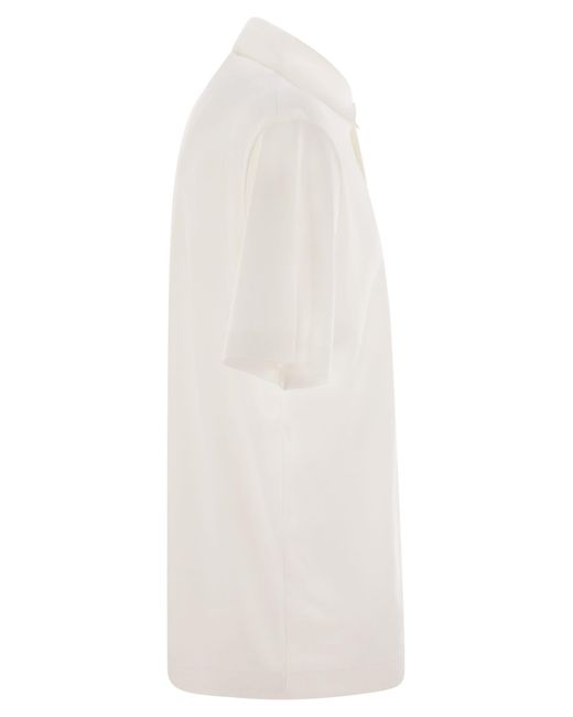 Herno White Cotton Jersey Polo Shirt for men