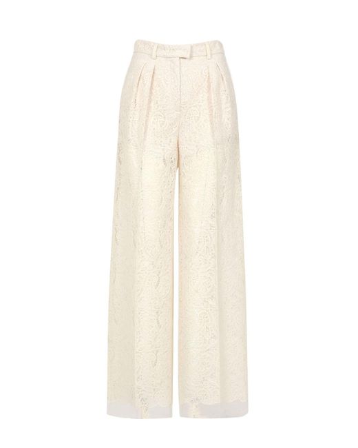 Pantalon beige SIMONA CORSELLINI en coloris White