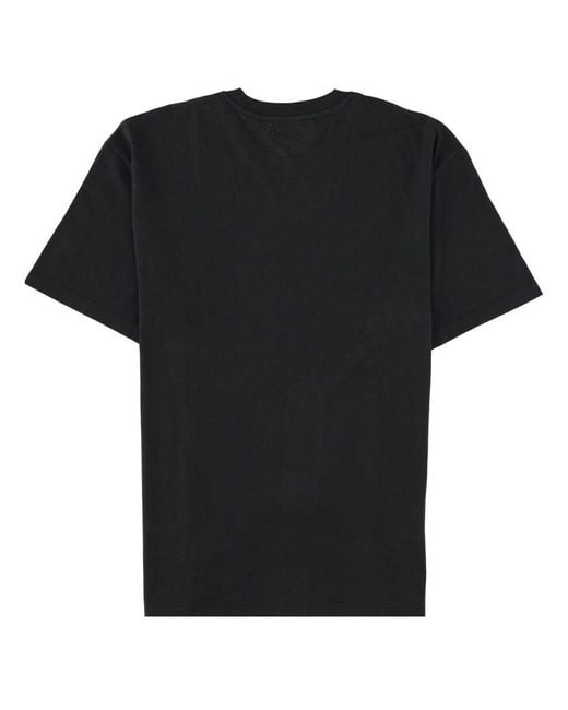 AMISH Black T Shirt Con Micro Logo