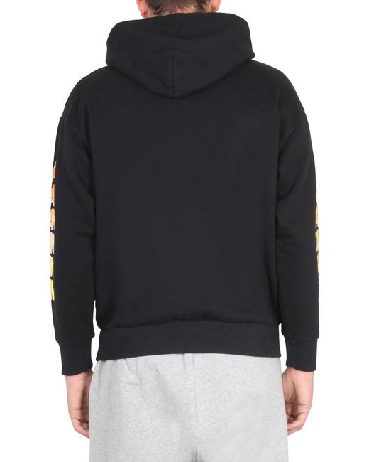 Aries Black Sweatshirt With Logo Print