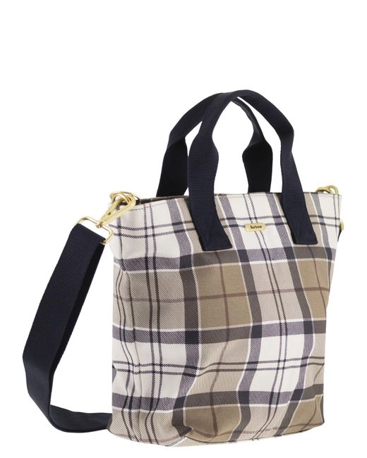 Barbour Metallic Maisy Tartan Cotton Tote Bag