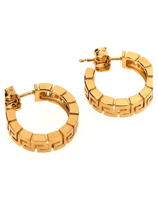 Versace 'greca' Oorbellen in het Metallic