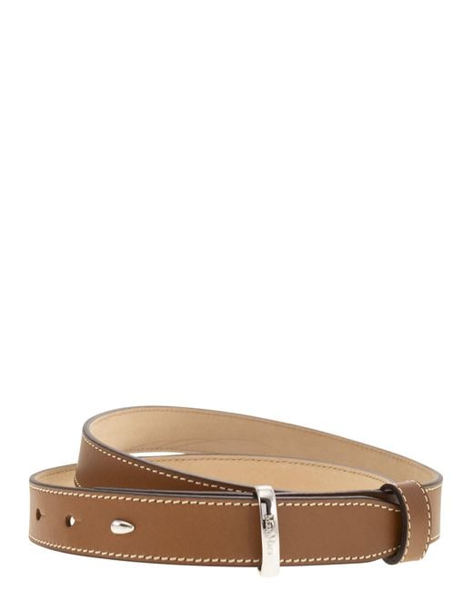 Max Mara Brown Beltloop25 Ledergürtel